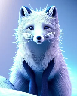 Arctic fox girl, majestic, highly intricate, Realistic photography, incredibly detailed, ultra high resolution, 8k, complex 3d render, cinema 4d.