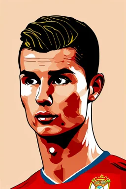 Cristiano Ronaldo Portuguese football player cartoon 2d