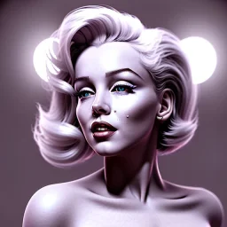 Realistic image portrait, Marylin Monroe, highly detailed, concept art, unreal engine 5, ray tracing, RTX, lumen lighting, ultra detail, volumetric lighting, 3d, finely drawn, high definition, high resolution.