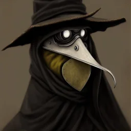 A portrait of a plague doctor, art by Satoshi Nakamoto trending on artstation