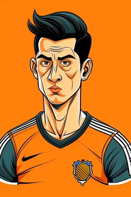 Tahit Chong Dutch football player cartoon 2d