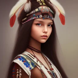 Native American girl, cute, beautiful, long hair, brown eyes, black hair, smiling