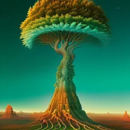 fullbody Drawing of 'sketch of an ancient tree of life',intricate detail,andrea bonelli,Kilian Eng,Ohrai,evan lee,Aleksandr Sidelnikov,KyuYong Eom,three quarters frontal aerial view,toned colors,32k