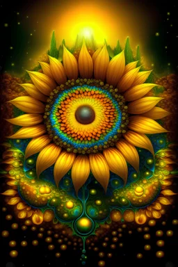 Sun flower Heart Mystics drops Color fantasy