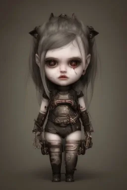 hell end solitary cute darkness sad body steampunk girl