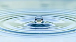 Clear Water drop with circular waves