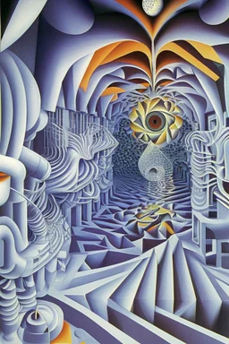 The energy remembers me, it welcomes me, it squeezes; optical art; M. C. Escher