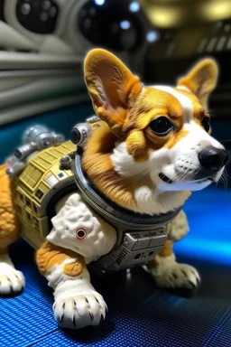 Corgi tortoise lifelike in space