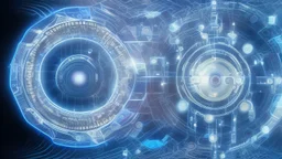 The image closely depicts a computer keyboard secured with a complex digital lock. The blue and white colors reflect the technological and security aspects of the subject. As an expression of digital protection and a focus on security in the era of digital communication, this image represents the balance between technology and personal safeguarding.