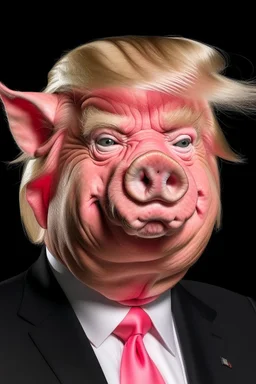 donald trump as a pig