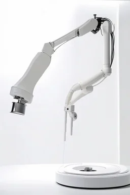 A slender flexible robotic arm with flexible joint is being drawn on a white frame.