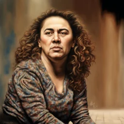 Create a highly realistic 3D scene. An imaginatively detailed rendering of Diego Maradona transforming her into a woman with the same specifications as the attached image. The method of transforming the painting in full detail. A comedic and funny touch. Ultra wide angle. Extremely realistic fine details. Highly realistic detailed display. Great full presentation and amazing drawing style. Transfer the full detailed drawing of the image at a wide and precise angle. Inspiri