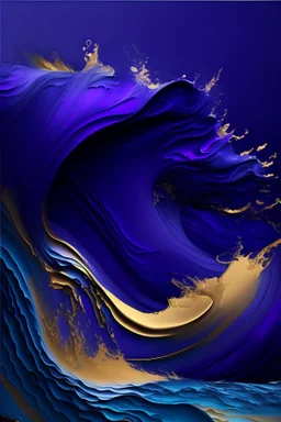 ocean waves blue purple gold