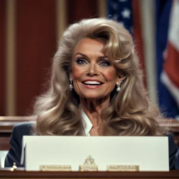 Dyan Cannon addressing the US Congress.