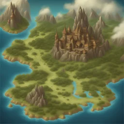 high quality very detailed fantasy map
