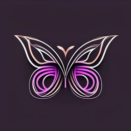 symetry!!, butterfly!!, logo, NFT, curves, lines, simple, gradient, creative