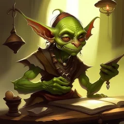 dnd, illustration, goblin, female, beautiful