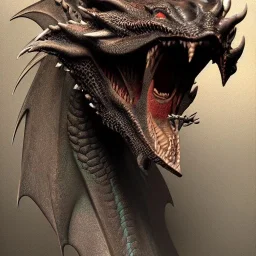  dragon head facing to the side with white, opaque scales, volumetric lighting, photo realistic, dark fantasy, dramatic, ferocious, middle ages, dali