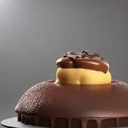 the world's most decadent dessert, house shape, caramel, chocolate, unreal engine, maximalist dessert