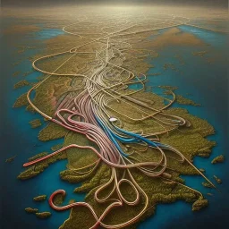 colored pins positioned throughout a map, roads and highways, desaturated colored map, highly detailed, intricate design, smooth, realistic render, Artstation, smooth, sharp focus, illustration, artgerm, tomasz alen kopera, peter mohrbacher, donato giancola, joseph christian leyendecker, wlop, boris vallejo