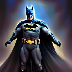 ultra detailed fullbody portrait in oil of Batman, extremely detailed digital painting, extremely detailed face,crystal clear eyes, in the style of Keith Parkinson and Ohrai Noriyoshi and Ken Kelley robert e howard and pablo oliveira , mystical colors, perfectly centered image, perfect composition, rim light, beautiful lighting,8k, stunning scene, raytracing