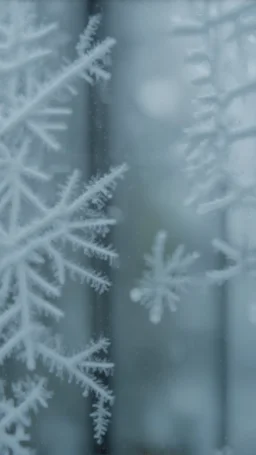 frost formed on glass