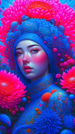 A flower by Casey Weldon, Olga Kvasha, Miho Hirano, hyperdetailed intricately detailed gothic art trending on Artstation triadic colors Unreal Engine 5 detailed matte painting, deep color, fantastical, intricate detail, splash screen, complementary colors, fantasy concept art, 8k resolution, gothic deviantart masterpiece