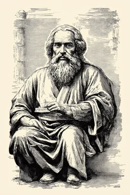 sketch black and white old greek philosopher school learning with socrates