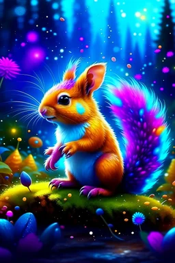 Beautiful fairy squirrel colorful art conceptual, amazing artwork, hyper-detailed, ultra maximalist quality, 12k, squirrel,squirrel,squirrel,squirrel,squirrel