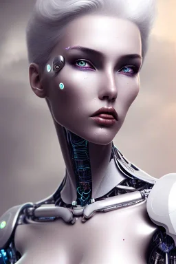 cyborg, white hair, sexy, perfekt, real, dream