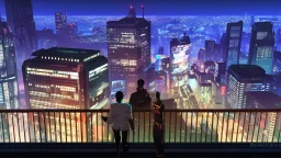 Cyberpunk City skyline