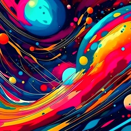 detalle del comienzo del universo, big bang, en colores vibrantes con alto contraste y detalles 4k estilo Kandinsky