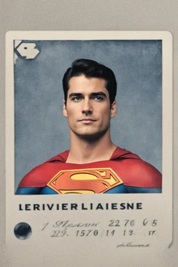 superman's driver license photo