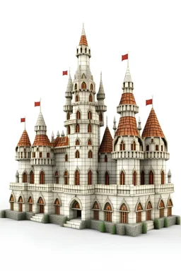 3d santas castle front façade