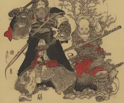  dwarf, fantasy, red beard, axe, detailed armour, by hokusai