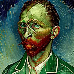 Portrait von roboter von van gogh