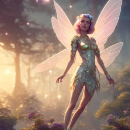 subtle transparent fairy in a galactic ambiance, delicate colors, in the foreground, full of details, smooth，soft light atmosphere, light effect，vaporwave colorful, concept art, smoot, 8 k, unreal engine 5