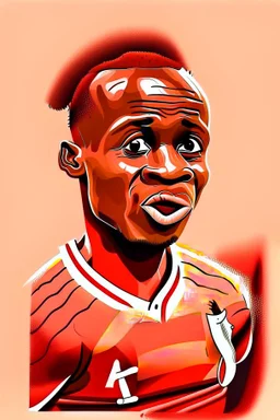 Sadio Mane Footballer cartoon 2d