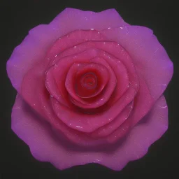 transparent multicolor crystal rose leaf