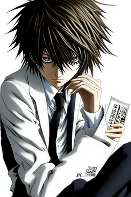 Main article: L (Death Note) L Lawliet (L・ローライト, Eru Rōraito), known solely as L, is the world's greatest detective and the main antagonist of the series. He takes on the task of tracking down and arresting Kira. His most noticeable characteristic is the fact that he rarely wears shoes. His disheveled appearance and lack of social etiquette causes people to doubt his position as L. He lives in solitude, and only his manager characters designed by Takeshi Obata