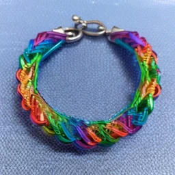 Rainbow loom megapixels bracelet