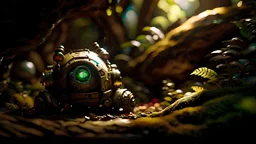 hobbit chat robot in his hole interior daylight, shot on Hasselblad h6d-400c, zeiss prime lens, bokeh like f/0.8, tilt-shift lens 8k, high detail, smooth render, down-light, unreal engine, prize winning