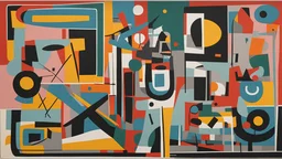 abstract in the style of stuart davis