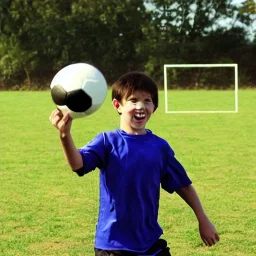 boy playing football