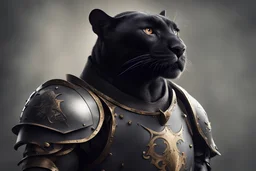 Panther wearing Knight armour