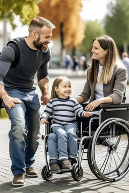 handicap parentes in a wirlchair