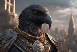 human beastin 4k anime cgi artstyle, crow, full body, apocalypse, intricate details, highly detailed, high details, detailed portrait, masterpiece,ultra detailed, ultra quality