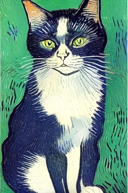 Portrait of a cat by Van Gogh