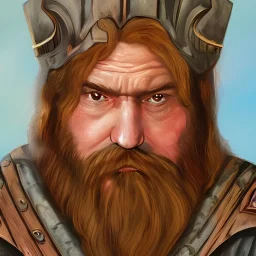 dnd, dwarf, priest, heavy armour, plate armour, portrait, only face, close up, grey beard, long hair, artistic, colourful, frowning, digital art, watercolour, large strokes, colourful background