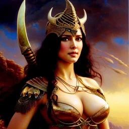 portrait 'beautiful Sexy Busty Dejah Thoris',braided long hair,horned helmet, celtic tattoed,crystal clear green eyes,painting by gaston bussiere, greg rutkowski, yoji shinkawa, yoshitaka amano, tsutomu nihei, donato giancola, tim hildebrandt, oil on canvas, cinematic composition, extreme detail,fit full head inside picture,32k